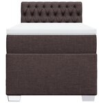 vidaXL Sommier à lattes de lit avec matelas Marron foncé 100x200 cm