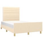 vidaXL Cadre de lit sans matelas crème 120x200 cm tissu