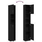 vidaXL Armoire de salle de bain chêne noir 32x25 5x190 cm