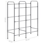 vidaXL Étagère de rangement pour 6 caisses Argenté 96x33x116 cm Acier