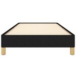 vidaXL Cadre de lit sans matelas noir 90x190 cm tissu