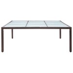 vidaXL Table à dîner de jardin Marron 200x200x74 cm Résine tressée