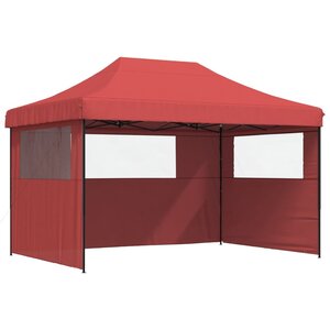 vidaXL Tente de réception pliable escamotable avec 3 parois latérales