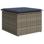 vidaXL Salon de jardin 6 Pièces avec coussins gris résine tressée