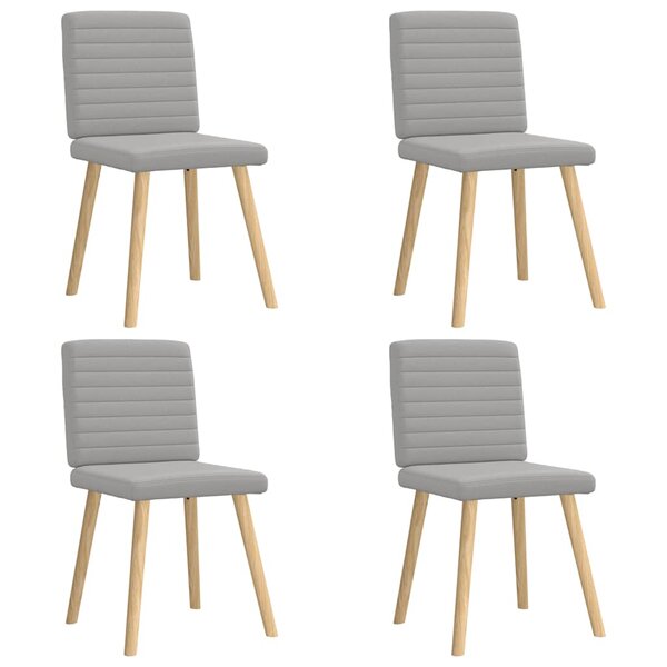 vidaXL Chaises à manger lot de 4 gris nuage tissu