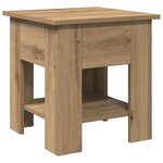 vidaXL Table basse chêne artisanal 40x40x42 cm bois d'ingénierie