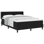 vidaXL Lit boxspring avec matelas avec matelas Noir 140 x 190 cm