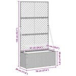 vidaXL Cache-pot de jardin Marron 70 x 30 x 135 cm Métal