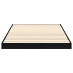 vidaXL Cadre de lit surélevé Chêne noir 76 5 x 200 cm