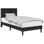 vidaXL Cadre de lit avec bandes LED Noir 80 x 200 cm Simili cuir