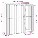 vidaXL Cabanons de jardin Marron 203 5 x 73 x 200 cm Métал