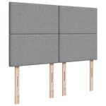 vidaXL Sommier à lattes de lit avec matelas Gris clair 160x200cm Tissu