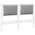 vidaXL Tête de lit Autre Blanc 135 cm Bois massif en pin