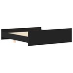 vidaXL Cadre de lit sans matelas noir 160x200 cm