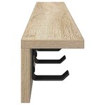 vidaXL Porte-manteau mural Chêne sonoma 60 x 10.5 x 10.5 cm