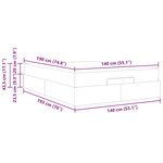 vidaXL Cadre de lit avec matelas Cappuccino 140 x 190 cm Faux cuir