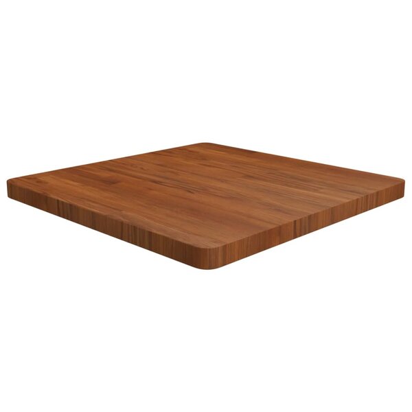 vidaXL Dessus de table carré Marron foncé 70x70x4cm Bois chêne traité