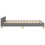 vidaXL Cadre de lit sans matelas gris foncé 120x200 cm tissu