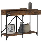 vidaXL Table console chêne fumé 100x39x78 5 cm bois d'ingénierie