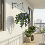 vidaXL Fleurs artificielles Pourpre 66 x 75 x 70 cm PE et acier