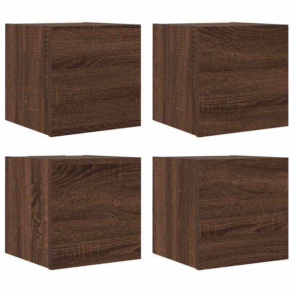 vidaXL Meubles TV muraux 4 Pièces Chêne marron 30 5x30x30 cm
