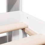 vidaXL Lit bibliothèque sans matelas blanc 180x200 cm bois pin massif
