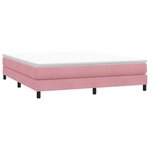 vidaXL Sommier à lattes de lit sans matelas rose 180x210 cm velours