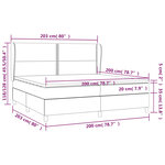 vidaXL Sommier à lattes de lit avec matelas Taupe 200x200 cm Tissu