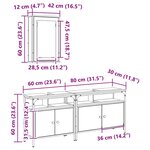vidaXL Meubles de salle de bain 3 Pièces Noir Bois d'ingénierie