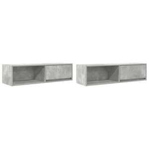 vidaXL Meubles TV 2 Pièces gris béton 100x31x25 5 cm bois d'ingénierie