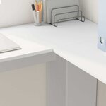 vidaXL Bureau d'angle Blanc 140 x 113 5 x 75 cm Bois d'ingénierie