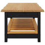 VidaXL Table basse EKAI Noir 100 x 60 x 45 5 cm Bois de pin massif