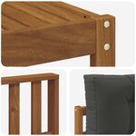 vidaXL Ensemble de canapés d'extérieur 4 Pièces Naturel et Anthracite