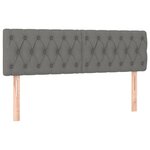 vidaXL Têtes de lit 2 Pièces Gris foncé 80x7x78/88 cm Tissu