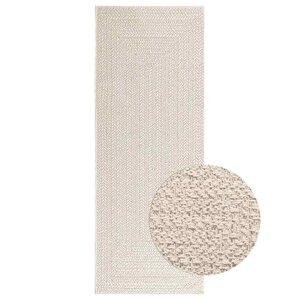vidaXL Tapis ZIZUR crème 80x200 cm aspect de jute intérieur extérieur