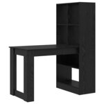 vidaXL Bureau Chêne noir 122 x 67 x 145 cm Bois d'ingénierie