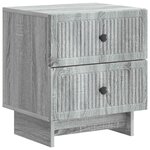 vidaXL Cabinet de chevet 2 Pièces Sonoma gris 43 x 34 5 x 47 5 cm