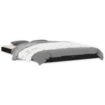 vidaXL Cadre de lit noir 120x190 cm petit double bois massif de pin