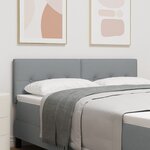 vidaXL Tête de lit LED gris clair avec boutons de 80 cm en tissu