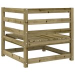 vidaXL Canapé d'angle de jardin 70x70x67 cm bois de pin imprégné