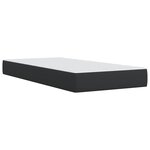 vidaXL Sommier à lattes de lit avec matelas Noir 80x200cm Similicuir