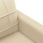 vidaXL Canapé à 2 places Crème 140 cm Tissu
