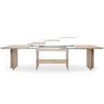 Table a manger extensible de 8 a 12 personnes - Classique - Décor chene sonoma - ANCONA - L 160 / 310 x l 90 cm