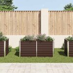 vidaXL Jardinière surélevée Marron 160x80x77 cm Acier galvanisé