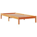 vidaXL Cadre de lit et tête de lit sans matelas cire marron 100x200 cm