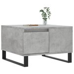 vidaXL Table basse gris béton 55x55x36 5 cm bois d'ingénierie