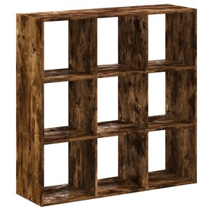 vidaXL Bibliothèque chêne fumé 102x32x102 cm bois d'ingénierie