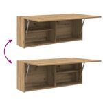 vidaXL Armoire murale de bain chêne artisanal bois d'ingénierie
