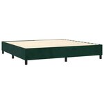 vidaXL Sommier à lattes de lit et matelas Vert foncé 200x200cm Velours