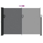 vidaXL Auvent latéral rétractable noir 140x500 cm
